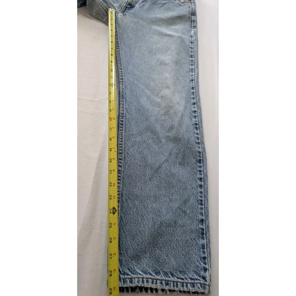 Vtg Levis 505 Orange Tab Jeans USA 80s Light Wash Distressed 32x30